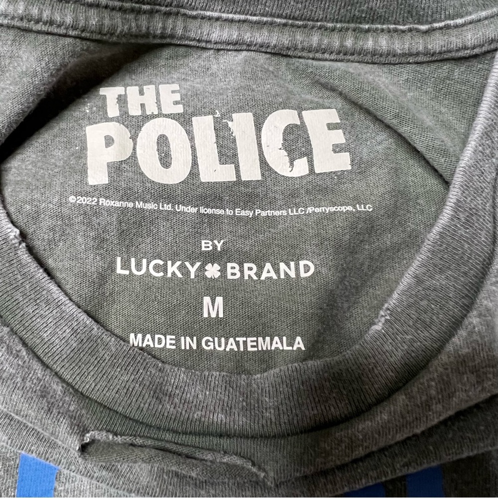NWT The Police Ghost Machine Distressed Graphic {Lucky Brand} Tee Women’s S, M - Picture 10 of 11